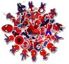 50 бр Спайдърмен spiderman самозалепващи лепенки стикери за украса декор, снимка 3
