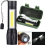 НОВ МОЩЕН LED ФЕНЕР CREE СЪС ZOOM ФУНКЦИЯ,СОС 3 РЕЖИМА,ПРЕЗАРЕЖДАЕМ,USB КАБЕЛ.ФЕНЕРИ FLASH ФЕНЕРЧЕ, снимка 1