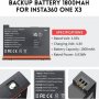 Нова Резервна батерия съвместима с Insta 360 X3 1800 mAh Аксесоар, снимка 3