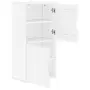vidaXL Страничен шкаф ODDA White 40x24x79 cm Масивна дървесина Бор, снимка 6