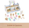 Дървен магазин за сладолед Fisher Price Щанд със сладоледи комплект 18 части, снимка 2