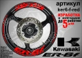 Kawasaki ER-6f кантове и надписи за джанти , снимка 7