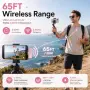 Нов Безжичен микрофон за iPhone Android iPad USB-C Lightning AI шумопотискане за влог TikTok, снимка 5