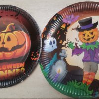 9 бр големи картонени чинии Хелоуин  Halloween парти, снимка 2 - Чинии - 42748362