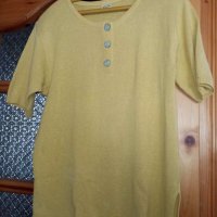 жълта лятна блуза с къси ръкави размер XL , снимка 2 - Тениски - 36770857