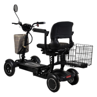 Електрическа сгъваема четириколка MaxMotors 750W - black, снимка 4 - Инвалидни колички - 44659783