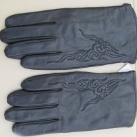 Черни дамски кожени ръкавици с подплата, нови, снимка 7 - Ръкавици - 31968930