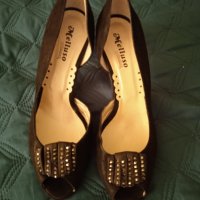 Черни елегантни дамски обувки"Melluso", снимка 6 - Дамски обувки на ток - 35313263