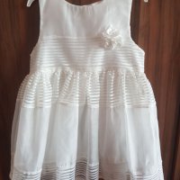 Бяла рокля Нм 86размер, снимка 1 - Бебешки рокли - 30041205