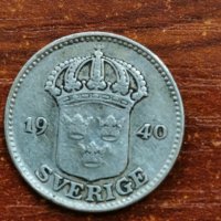 25 йоре 1940 Швеция сребро , снимка 1 - Нумизматика и бонистика - 35557771