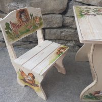 рисувана маса и стол, снимка 6 - Мебели за детската стая - 33753857
