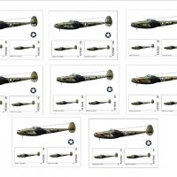 Чисти блокове Самолети от Втората световна война 2020 от Тонго, снимка 2 - Филателия - 37679381