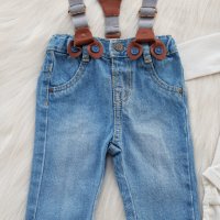 Боди риза H&M и дънки за бебе 0-3 месеца, снимка 8 - Комплекти за бебе - 42200986