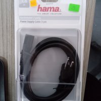 Захранващ кабел - Hama 3-пинов 1,8 м, снимка 1 - Кабели и адаптери - 38373034