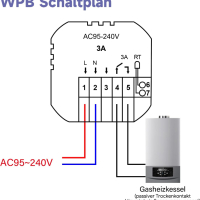 WiFi термостат 3А, снимка 2 - Друга електроника - 44552592