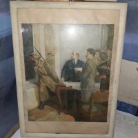 Ленин и Сталин цветна картина снимка Соц, снимка 1 - Антикварни и старинни предмети - 37371171