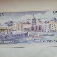 RARE. THE STATE OF GUERNSEY 🇬🇬  £ 5 POUNDS  1969-75, снимка 2 - Нумизматика и бонистика - 36693066