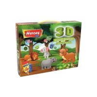 Творчески комплект 3D Heroes – Животните в гората, натурален моделин, 21 части Код: 545713