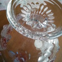 Винтидж WALTHER GLASS - фруктиера - Модел на роза Кармен - Ретро немски, снимка 6 - Други - 35541687