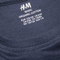 H&M тъмно синя блуза за момче размер 122-128 см., снимка 2 - Детски Блузи и туники - 34121895