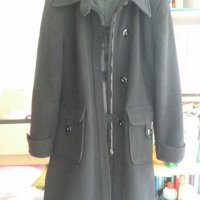 Черно палто кашмир кашмирено М Л размер , снимка 1 - Палта, манта - 29138063