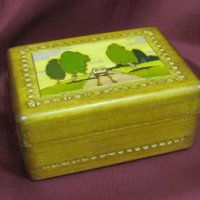 50-те Дървена Кутия за Бижута, снимка 2 - Антикварни и старинни предмети - 31860108