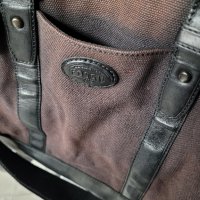 FOSSIL голяма чанта естествена кожа,черна + брезент, снимка 7 - Чанти - 44194870