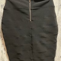 Черна секси еластична бандажна пола , снимка 5 - Поли - 35505639