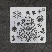 Шаблон стенсил Елха Коледни елементи скрапбук декупаж, снимка 1 - Други - 42701857