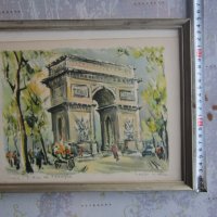 Стара картина Триумфалната Арка , снимка 2 - Картини - 36918103