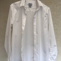Класическа бяла риза гладък памук, снимка 2 - Ризи - 29198668