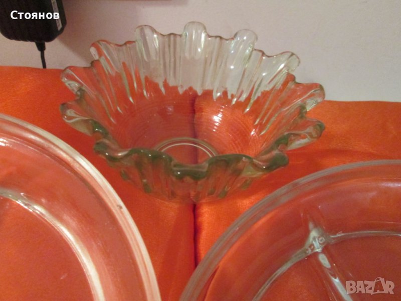 стъклени плата за сервиране-2 бр, снимка 1