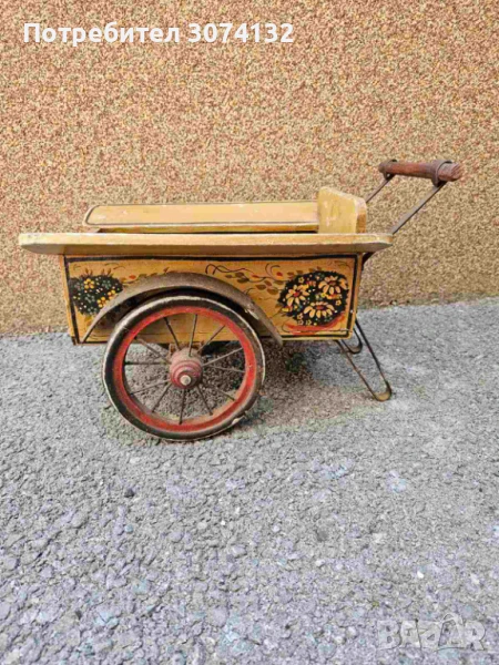 Ръчно изработена количка за цветя, снимка 1