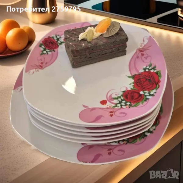 Десертни чинии от 7 части комплекта., снимка 1