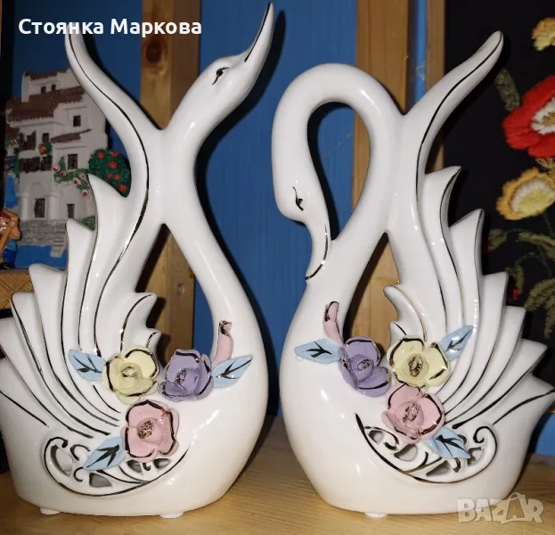 Красиви нови лебеди-порцелан, снимка 1