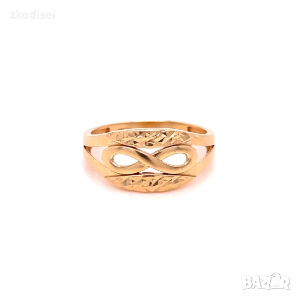 Златен дамски пръстен 2,19гр. размер:56 14кр. проба:585 модел:34864-1, снимка 1