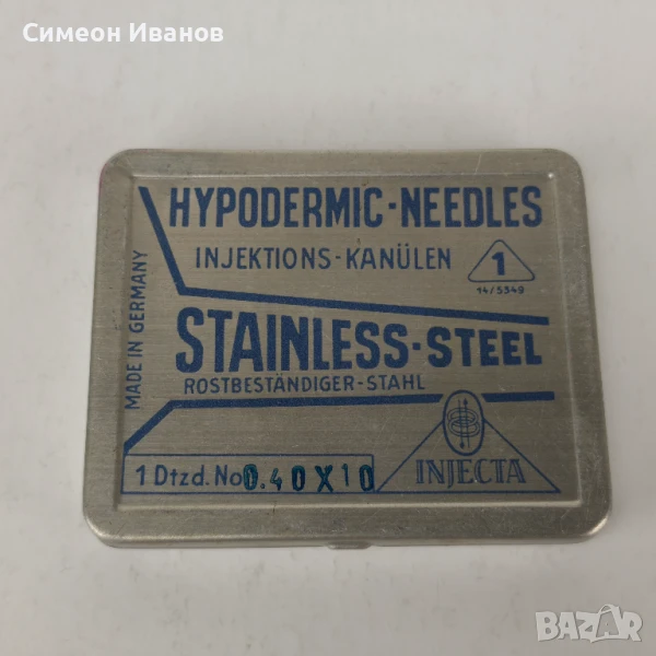 Стари игли за спринцовка Injekta Германия 12 броя #5963, снимка 1