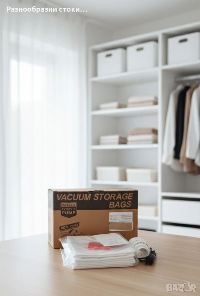 Комплект за Вакуумно Съхранение на Дрехи, снимка 1