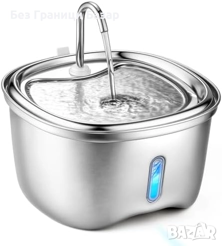 Нов фонтан Неръждаемa котешка поилка 3.5L с филтри и 3 режима на струята, снимка 1
