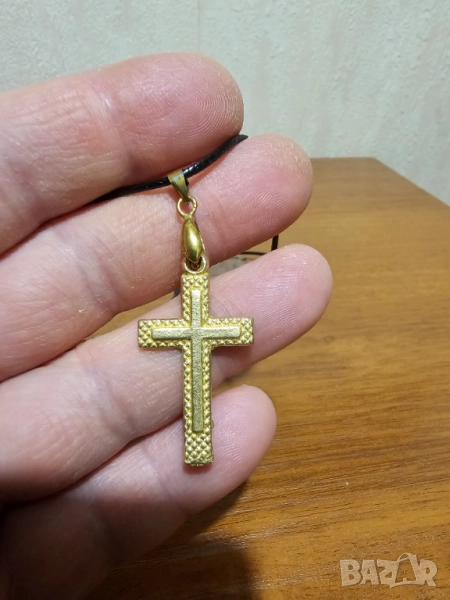 Бронзов православен кръст  за кръщене или подарък за да ви пази и закриля ., снимка 1