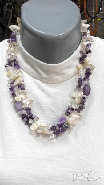 разпродажба РЕТРО ОГЪРЛИЦА ЕСТЕСТВЕНИ КАМЪНИ РЪЧНА ИЗРАБОТКА НАМАЛЕНИЕ , снимка 1