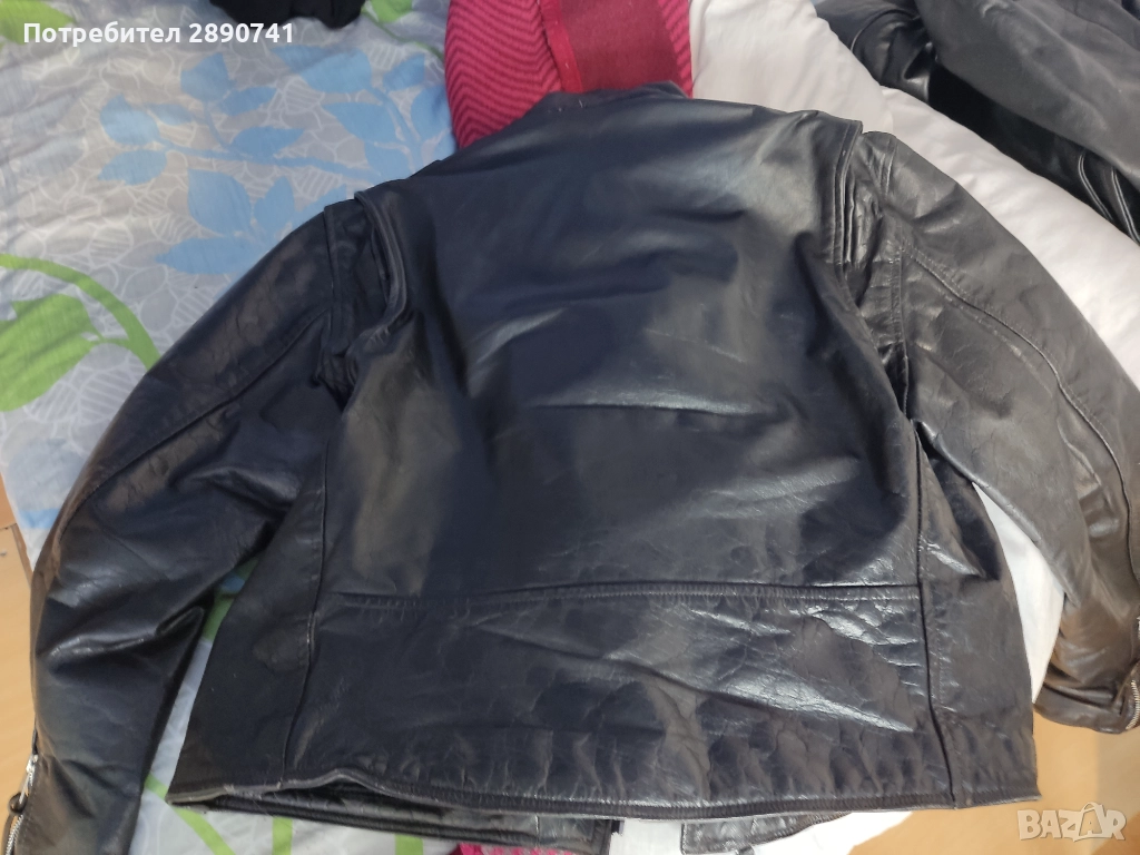 Две запазени мъжки рокерски яакета от естествена кожа размер L, снимка 1
