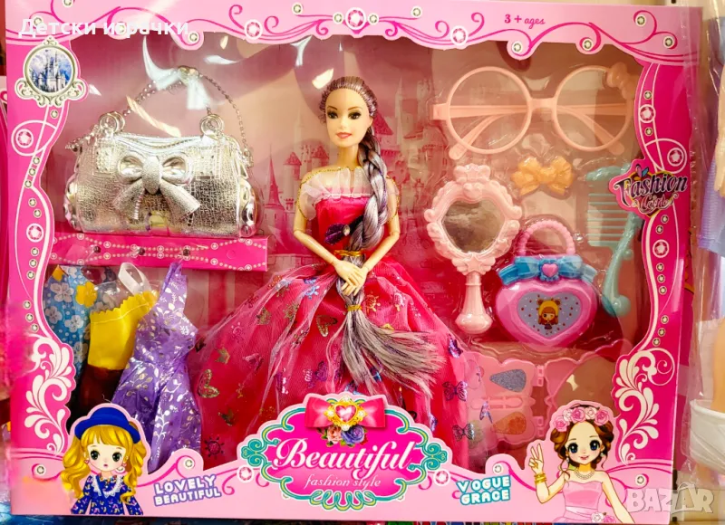 Кукла Барби с дрехи, чанта, очила и аксесоари , снимка 1