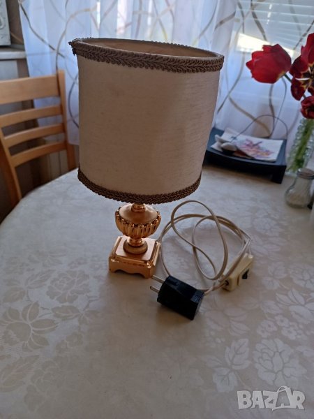 Стара медна нощна лампа, снимка 1