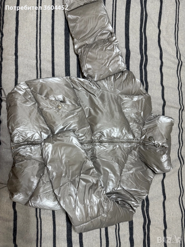 Сиво дебело яке от Bershka, снимка 1