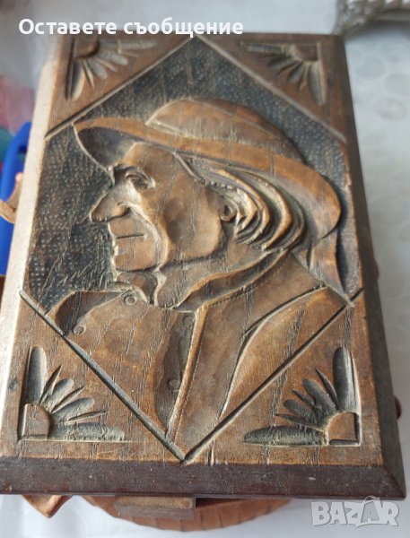 Пана за стена: Пано профил мъж, дърворезба, Скандинавия, луна, Армения, пират, кокосов орех, снимка 1