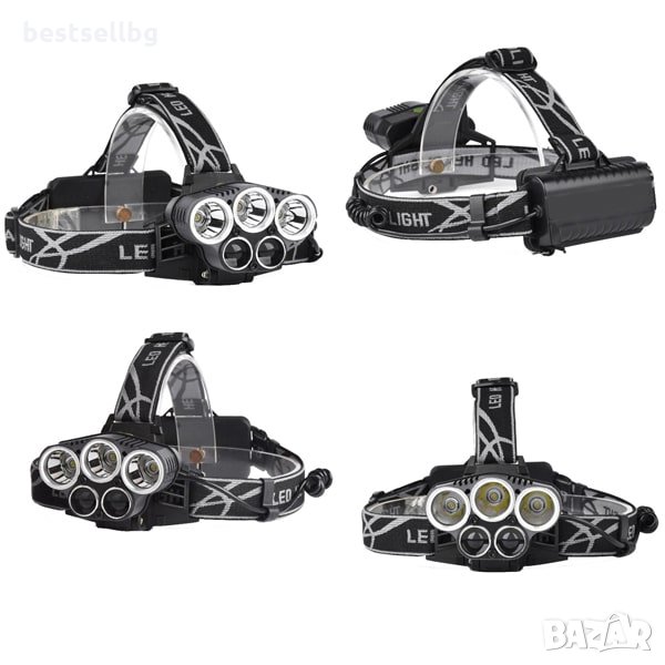 Акумулаторен лед челник фенер за каска риболов планина лов бягане лупа, снимка 1