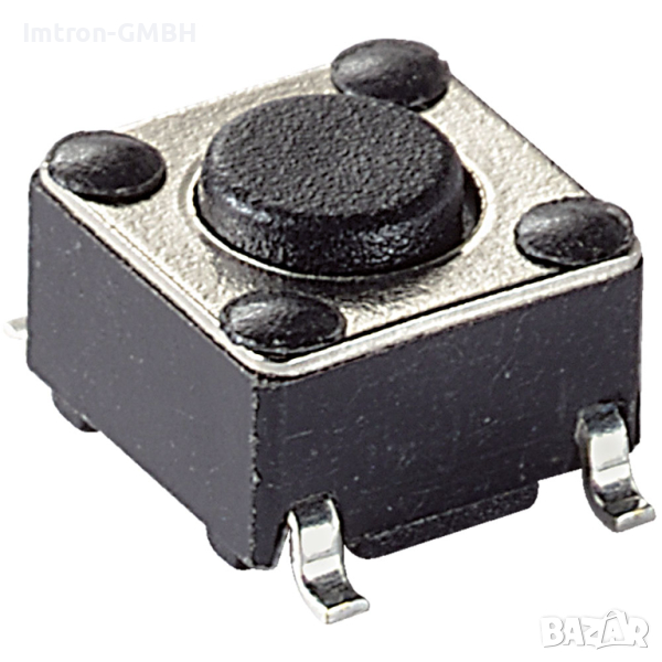 CS тактилен бутон  пуканка  B6891  6x6 L=4,3mm SMD Button, снимка 1