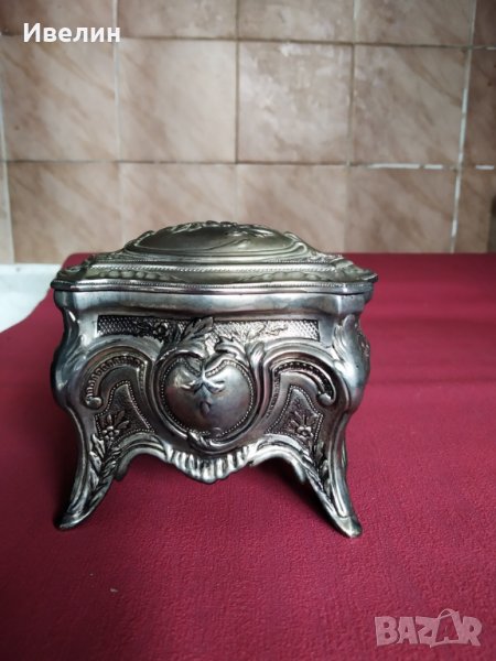 посребрена барокова кутия за бижута, снимка 1