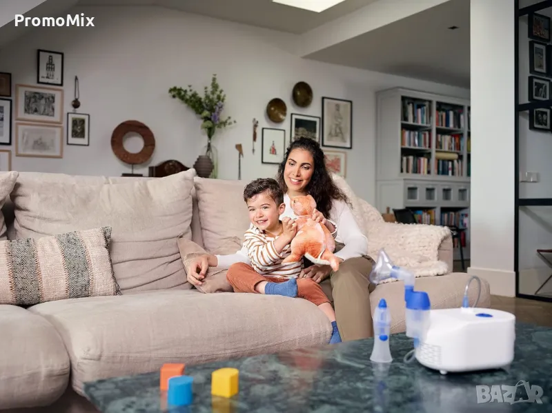 Компресорен инхалатор Omron X102 Total Небулизатор пулверизатор назален душ, снимка 1